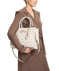 GUESS SILIA 2 Borsa tote a mano con tracolla vanilla logo - Borse Donna - 5