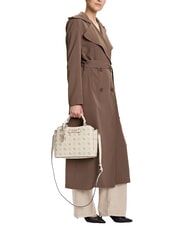 GUESS SILIA Borsa a mano con tracolla vanilla logo - Borse Donna - 5