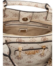 GUESS SILIA Borsa a mano con tracolla vanilla logo - Borse Donna - 6