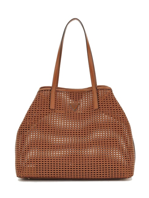 BRIGITTA Borsa shopper intrecciata con pochette COGNAC - Borse Donna