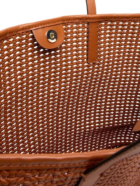 BRIGITTA Borsa shopper intrecciata con pochette COGNAC - Borse Donna