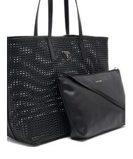 GUESS BRIGITTA Borsa shopper intrecciata con pochette NERO - Borse Donna - 4