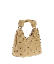 GUESS ISOTTA Borsa a spalla in raffia con applicazioni gioiello - Borse Donna