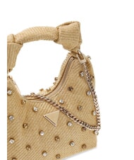GUESS ISOTTA Borsa a spalla in raffia con applicazioni gioiello natural - Borse Donna - 3