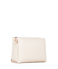 MARIO VALENTINO ALEXIA Borsa con logo metallico sulla tracolla ecru - Borse Donna - 4