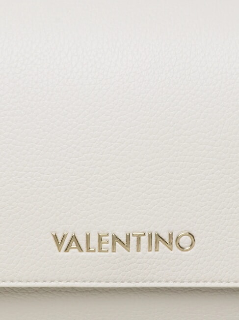 ALEXIA Borsa con logo metallico sulla tracolla bianco/cuoio - Borse Donna