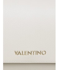 MARIO VALENTINO ALEXIA Borsa con logo metallico sulla tracolla bianco/cuoio - Borse Donna - 4