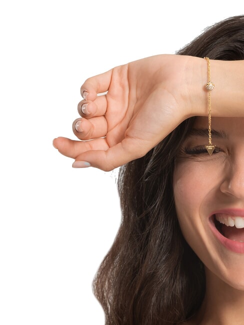 CALYPSO Bracciale con sfera e cristalli yellow gold - Bracciali Donna