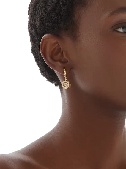 SOLITAIRE Orecchini con pendenti a cerchio yellow gold - Orecchini