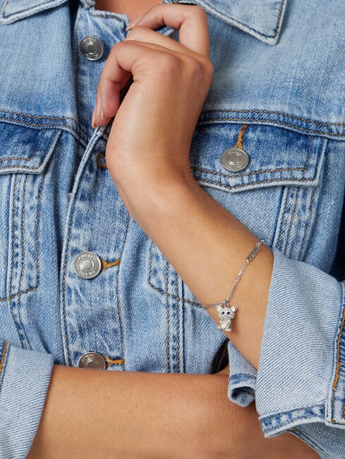 VINTAGE Bracciale con charm topolino rhodium/clear - Bracciali Donna