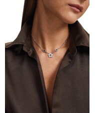 GUESS SHINING WINTER Collana con fiore e cristalli SILVER - Collane - 2