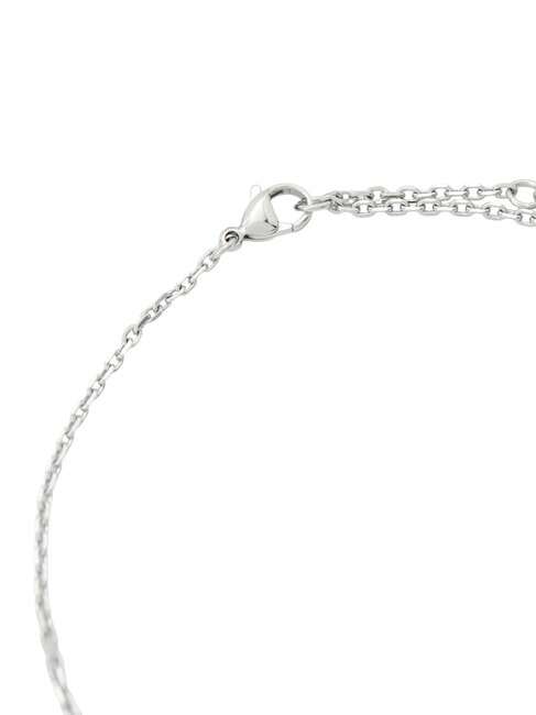 SHINING WINTER Collana con fiore e cristalli SILVER - Collane