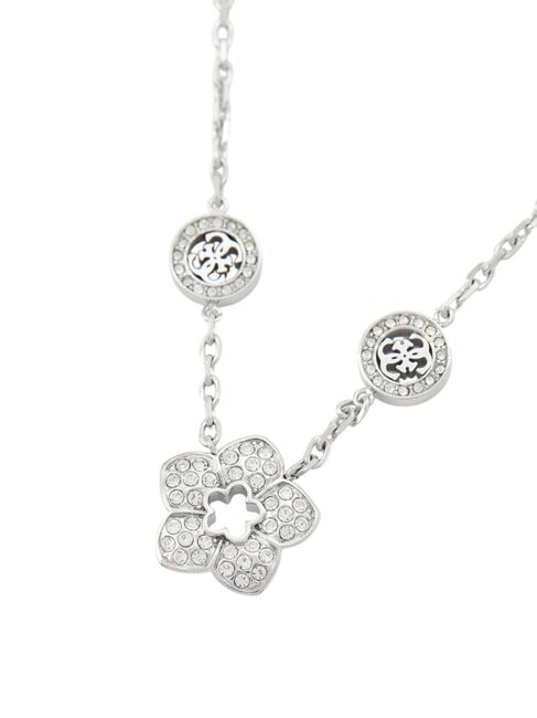 SHINING WINTER Collana con fiore e cristalli SILVER - Collane