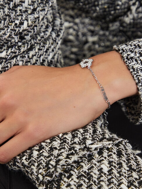 SHINING WINTER Bracciale con fiore e cristalli SILVER - Bracciali Donna