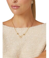 GUESS SHINING WINTER Collana con fiore e cristalli yellow gold - Collane - 2