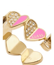 GUESS LOVELY GUESS Orecchini cuoricini smaltati yellow gold/fuchsia - Orecchini - 3