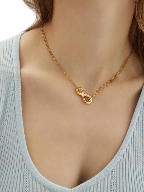 AMORE Collana a due fili con charm infinito yellow gold - Collane