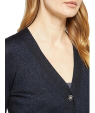 JOHN RICHMOND PEACEFUL Cardigan lurex con bottoni blue navy - Maglie Donna - 3