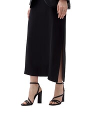 TOMMY HILFIGER TH LEATHER BLOCK Sandali alti in pelle cinturino caviglia black - Scarpe Donna - 7