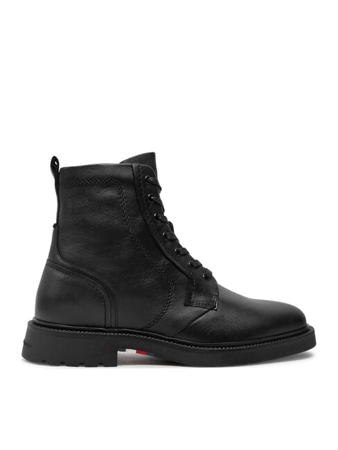 HILFIGER COMFORT Stivaletti stringati in pelle con zip black - Scarpe Uomo