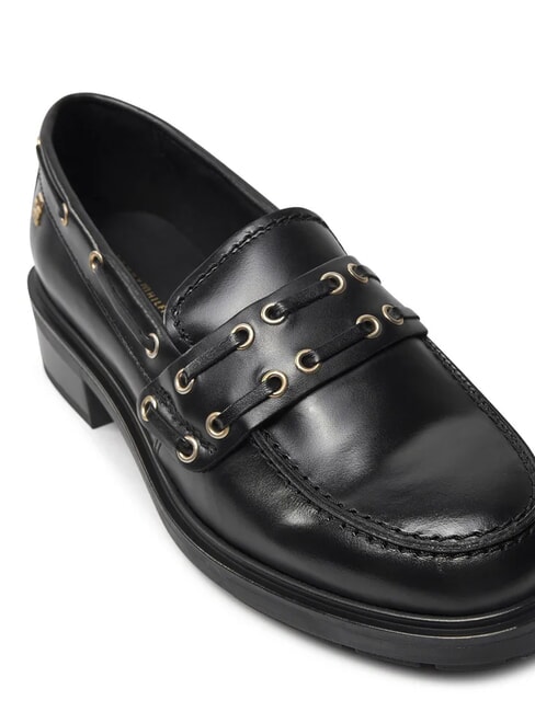 CHUNKY NAUTICAL EYELETS  Mocassini in pelle black - Scarpe Donna