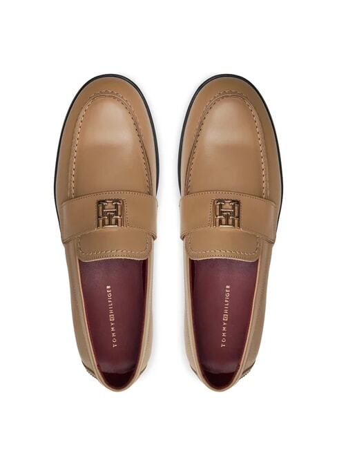 THE LEATHER CLASSIC Mocassini da donna in pelle khaki - Scarpe Donna