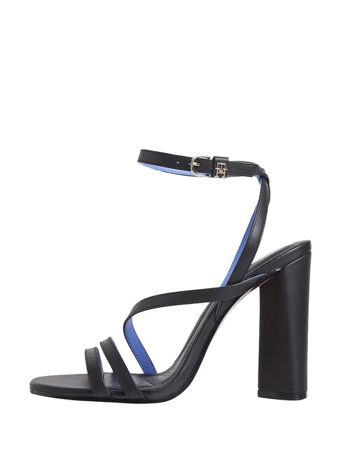 TH LEATHER BLOCK Sandali alti in pelle cinturino caviglia black - Scarpe Donna