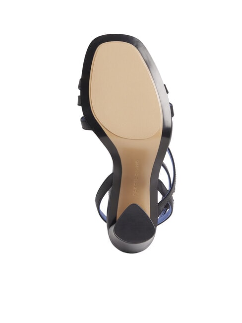 TH LEATHER BLOCK Sandali alti in pelle cinturino caviglia black - Scarpe Donna