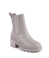 TOMMY HILFIGER TH Stivaletti in pelle con tacco medio grey - Scarpe Donna - 5