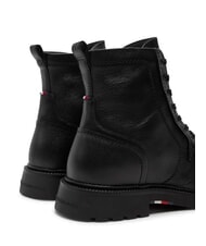 TOMMY HILFIGER HILFIGER COMFORT Stivaletti stringati in pelle con zip black - Scarpe Uomo - 5