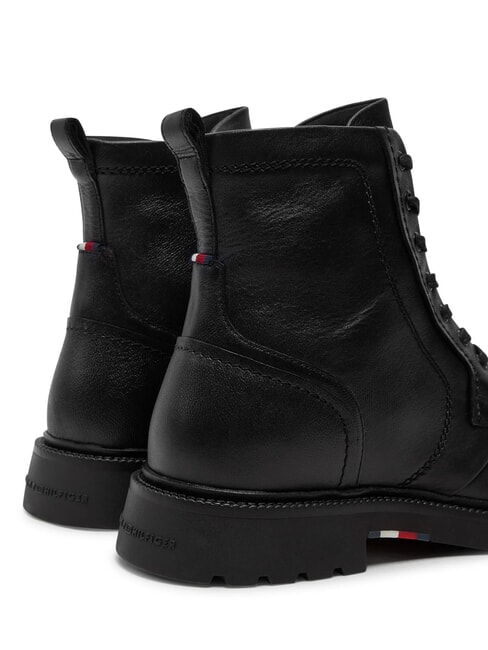 HILFIGER COMFORT Stivaletti stringati in pelle con zip black - Scarpe Uomo