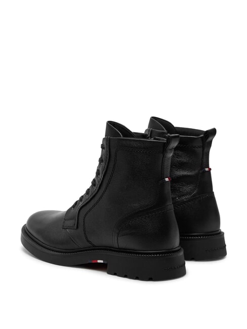 HILFIGER COMFORT Stivaletti stringati in pelle con zip black - Scarpe Uomo