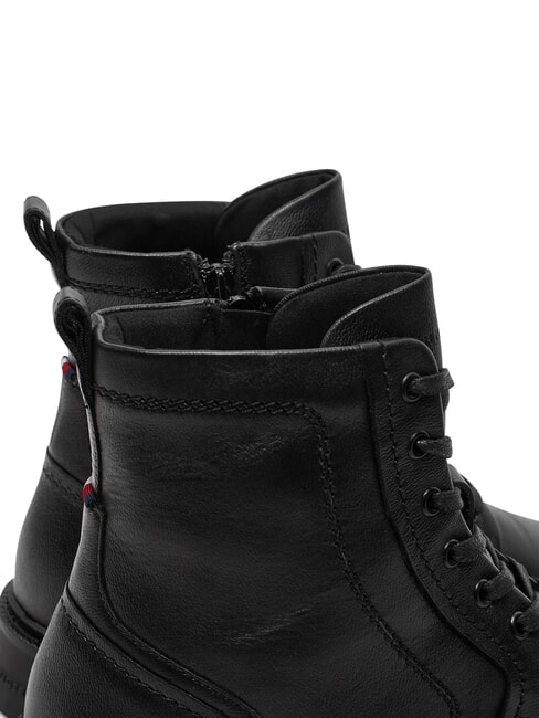 HILFIGER COMFORT Stivaletti stringati in pelle con zip black - Scarpe Uomo