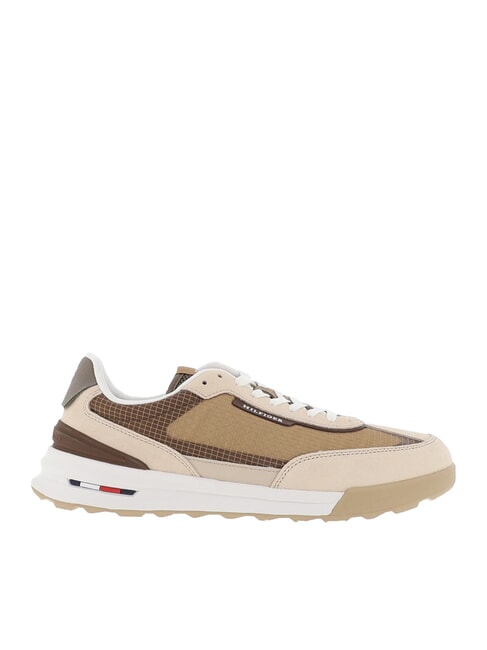 RETRO RUNNER Sneakers in pelle e tessuto beige - Scarpe Uomo
