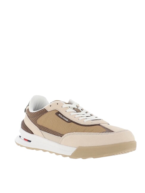 RETRO RUNNER Sneakers in pelle e tessuto beige - Scarpe Uomo