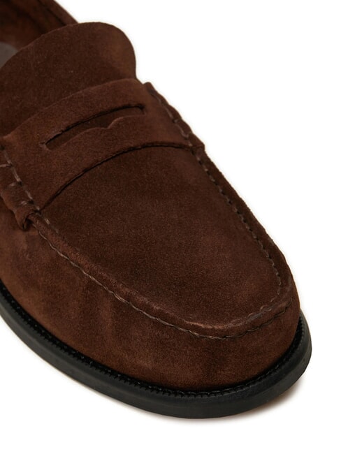 CLASSIC HILFIGER Mocassini in pelle suede brown - Scarpe Uomo