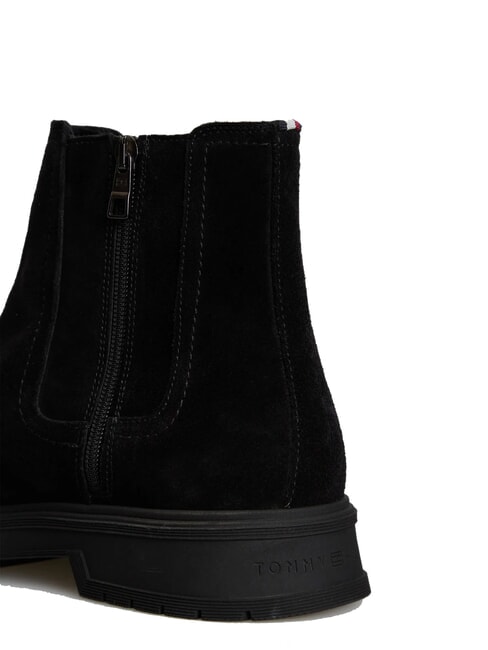 HILFIGER SUEDE Stivaletti in pelle scamosciata con zip black - Scarpe Uomo