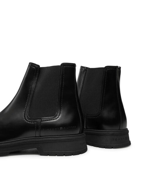 HILFIGER ABRASIV WAR Stivaletti in pelle modello chelsea black - Scarpe Uomo