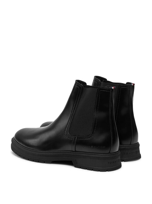 HILFIGER ABRASIV WAR Stivaletti in pelle modello chelsea black - Scarpe Uomo