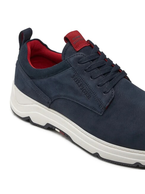 HILFIGER NUBUCK MIX Sneakers in pelle nubuck blue - Scarpe Uomo