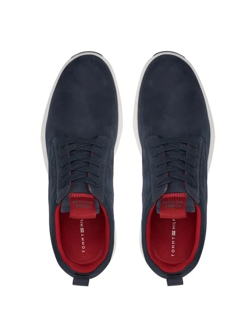 HILFIGER NUBUCK MIX Sneakers in pelle nubuck blue - Scarpe Uomo