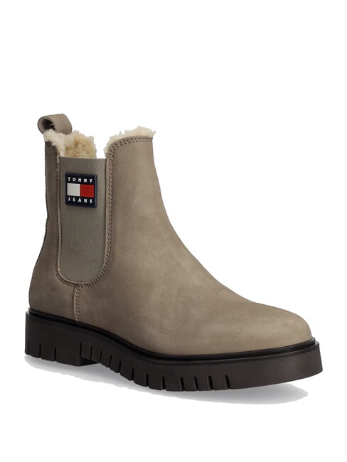 TH JEANS Stivaletti in pelle nabuck khaki - Scarpe Donna