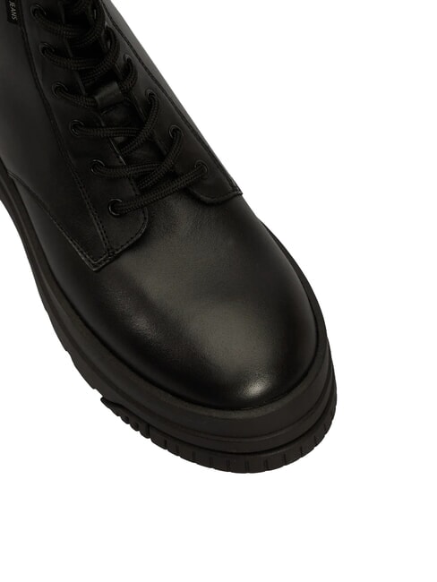 TH JEANS Stivaletti platform in pelle con zip black - Scarpe Donna