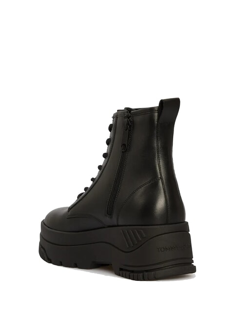 TH JEANS Stivaletti platform in pelle con zip black - Scarpe Donna