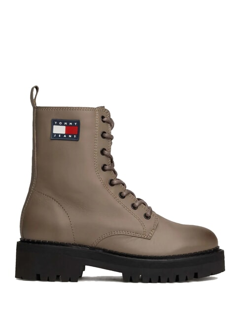 TOMMY JEANS Urban Lace Up Stivaletti in pelle grey - Scarpe Donna