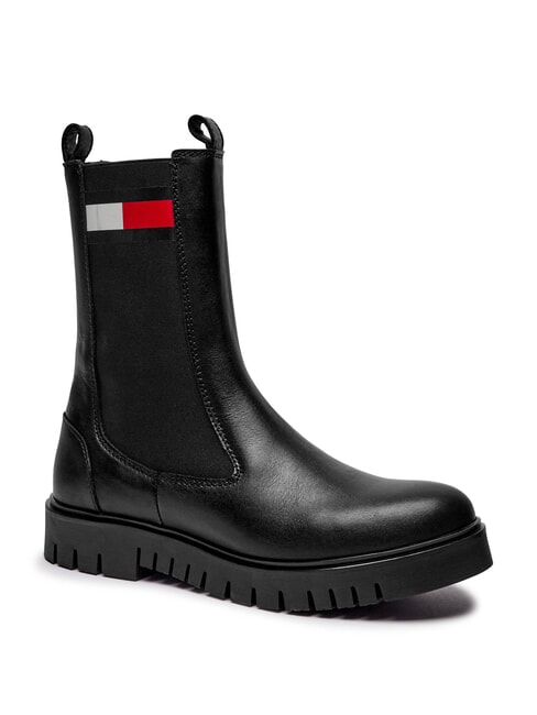 TH JEANS Stivaletti in pelle black - Scarpe Donna