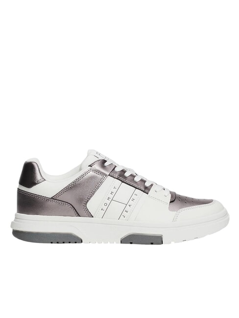 TOMMY JEANS Sneakers in pelle bianco/argento - Scarpe Donna