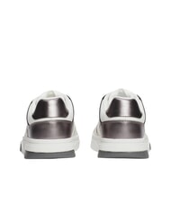 TOMMY HILFIGER TOMMY JEANS Sneakers in pelle bianco/argento - Scarpe Donna - 4