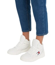 TOMMY HILFIGER TJW NEW BASKET MC Sneakers in pelle ecru - Scarpe Donna - 6