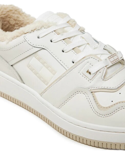 TH JEANS Sneakers in pelle con applicazione ecru - Scarpe Donna